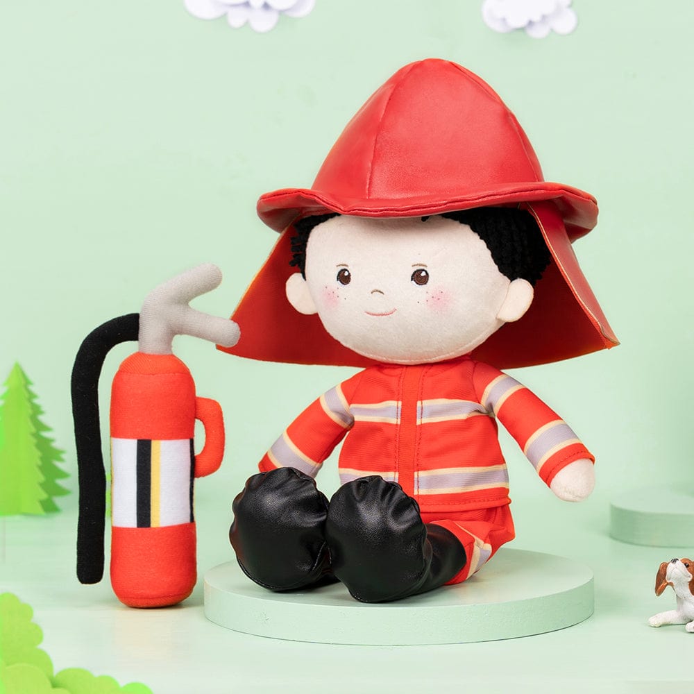 OUOZZZ Personalized Firemen Plush Baby Boy Doll Firemen