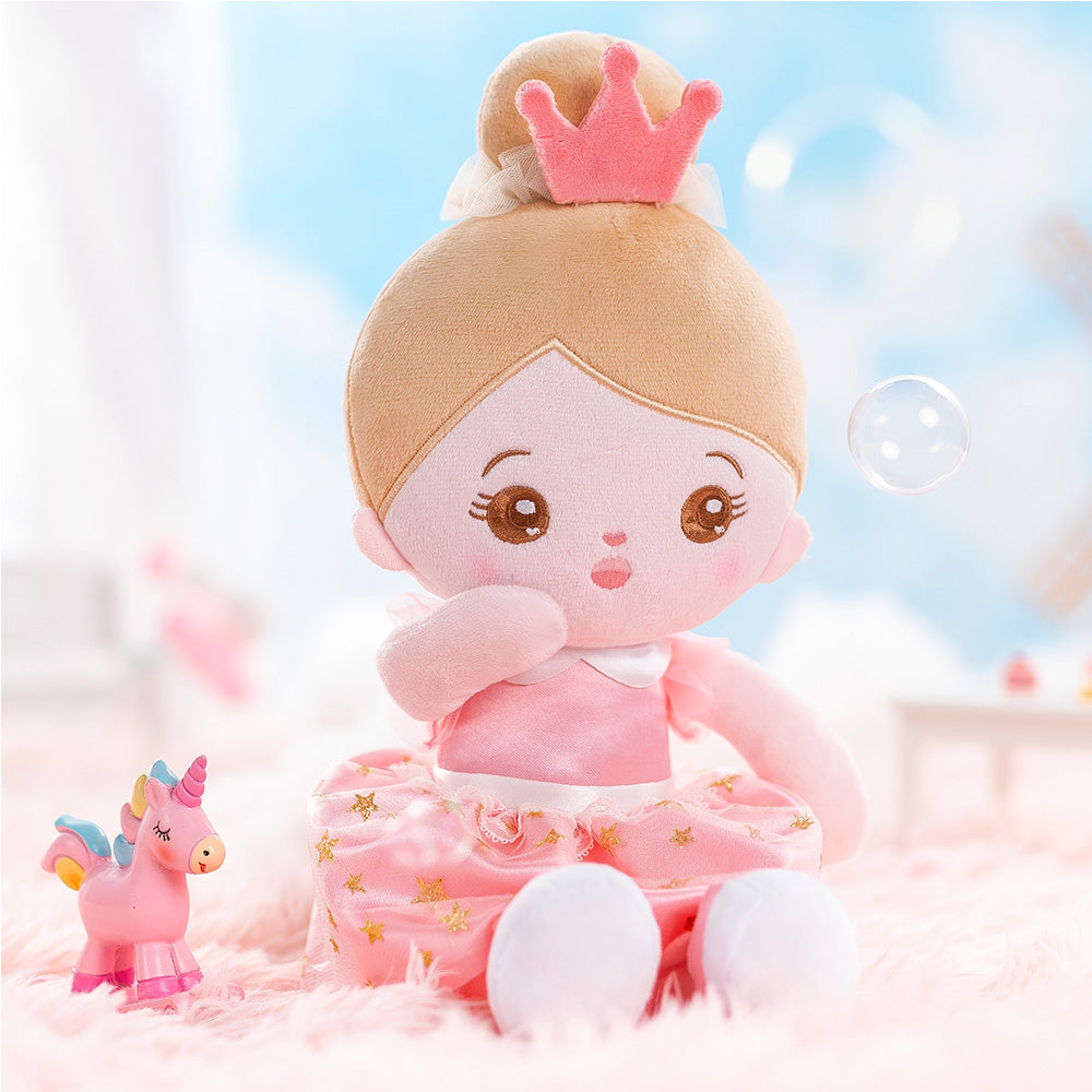 Personalized Pink Princess Plush Baby Girl Doll