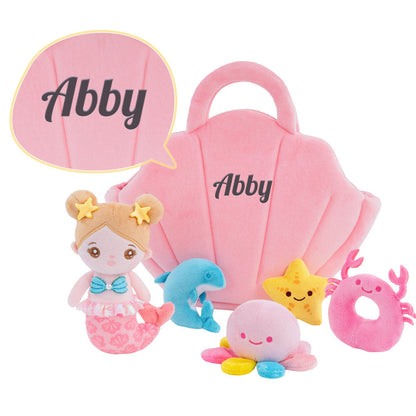 Personalized Plush Playset Sensory Toy + 15 Inch Doll Gift Set