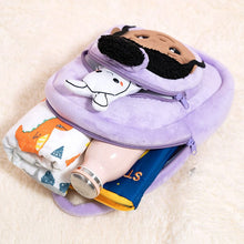 Load image into Gallery viewer, ouozzz Personalized Purple Deep Skin Tone Plush Nevaeh Backpack Purple