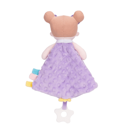 OUOZZZ Purple Baby Soft Plush Towel Toy with Teether 01