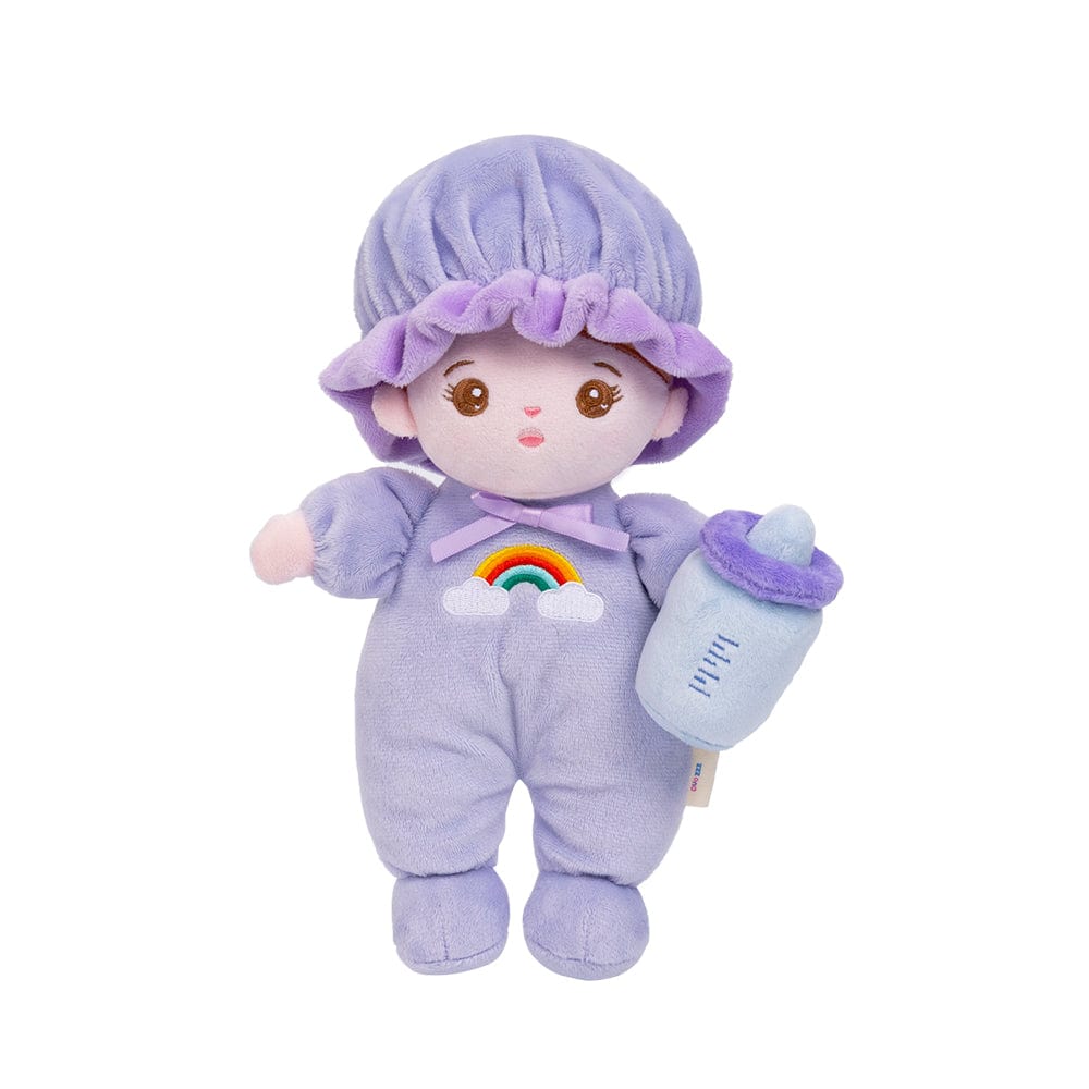 Personalizedoll Personalized Purple Mini Plush Baby Girl Doll & Gift Set With Bottle🍼