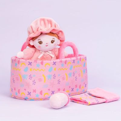 OUOZZZ Personalized Mini Plush Baby Girl Doll & Gift Set
