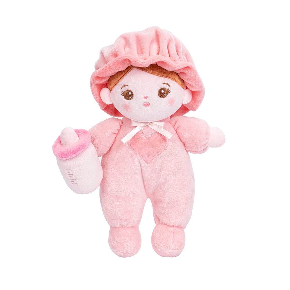 Personalizedoll Personalized Pink Mini Plush Baby Girl Doll & Gift Set With Bottle🍼