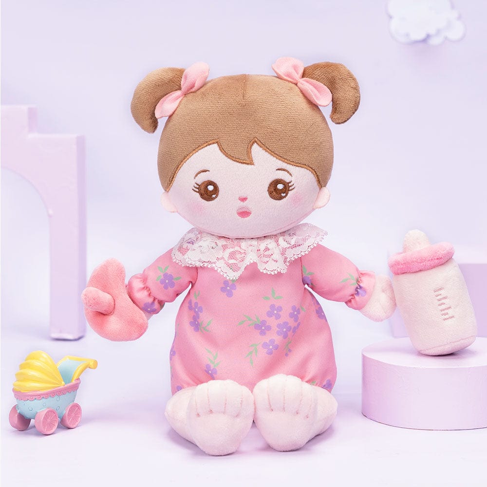 Personalizedoll Personalized Plush Lite Baby Girl Doll (Interchangeable Clothes)