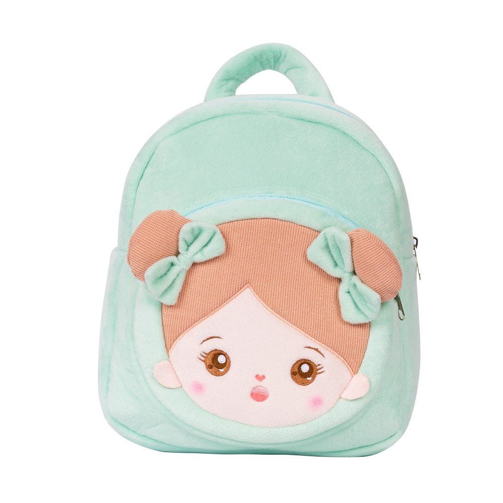 OUOZZZ Personalized Green Plush Baby Backpack