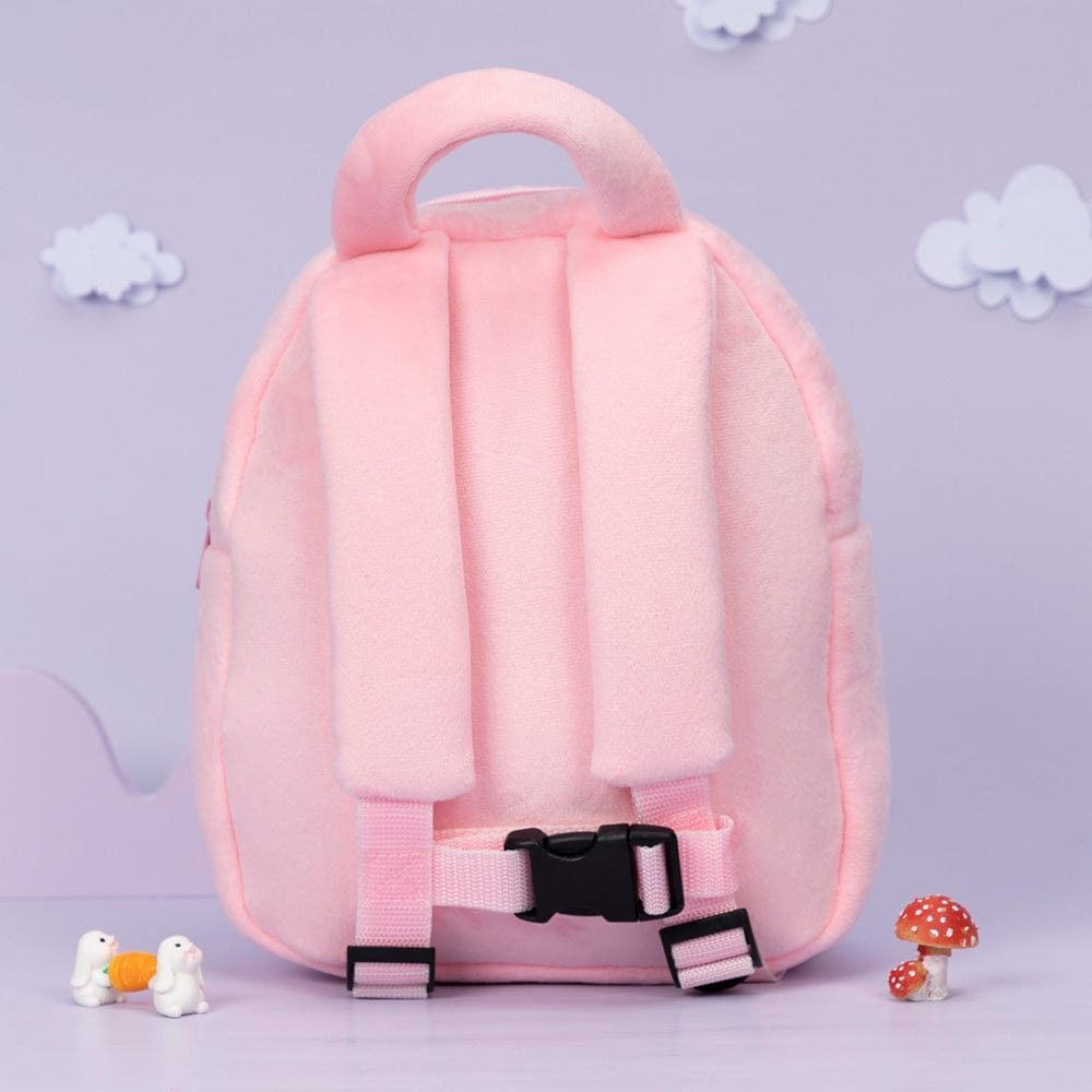 OUOZZZ Personalized Pink Rabbit Animal Plush Baby Backpack