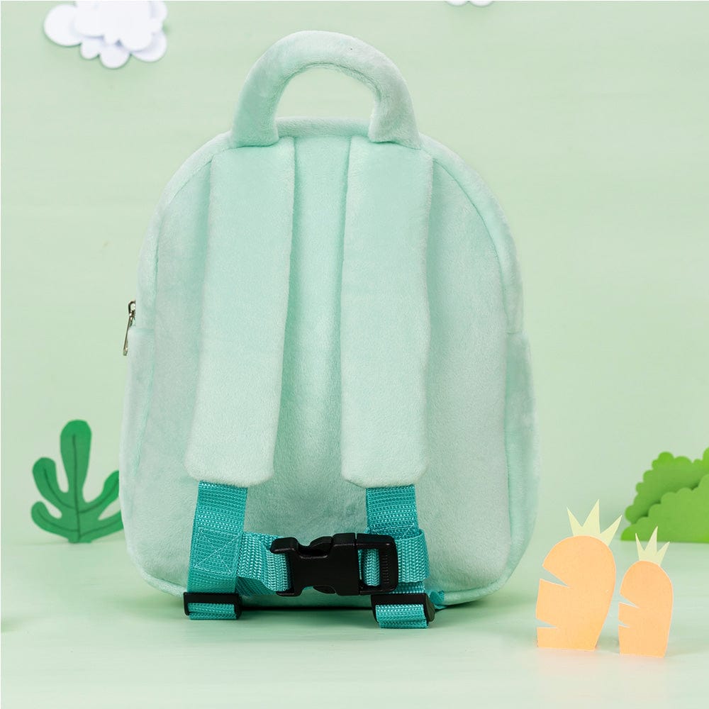 OUOZZZ Personalized Green Plush Baby Backpack