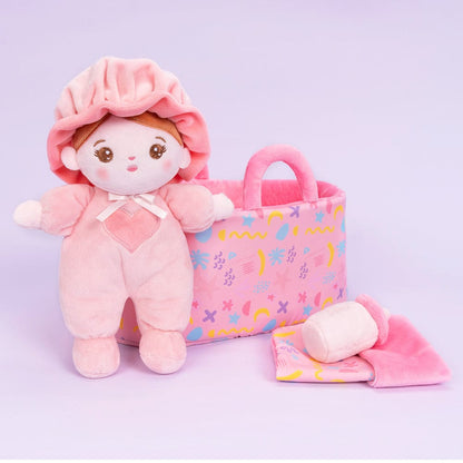 OUOZZZ Personalized Mini Plush Baby Girl Doll & Gift Set