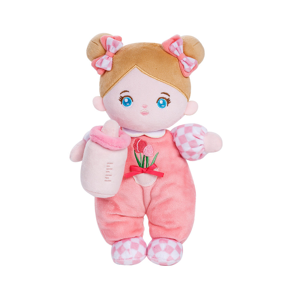 Personalized Blue Eyes Mini Plush Baby Girl Doll & Gift Set