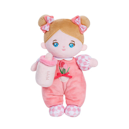 Personalized Blue Eyes Mini Plush Baby Girl Doll & Gift Set