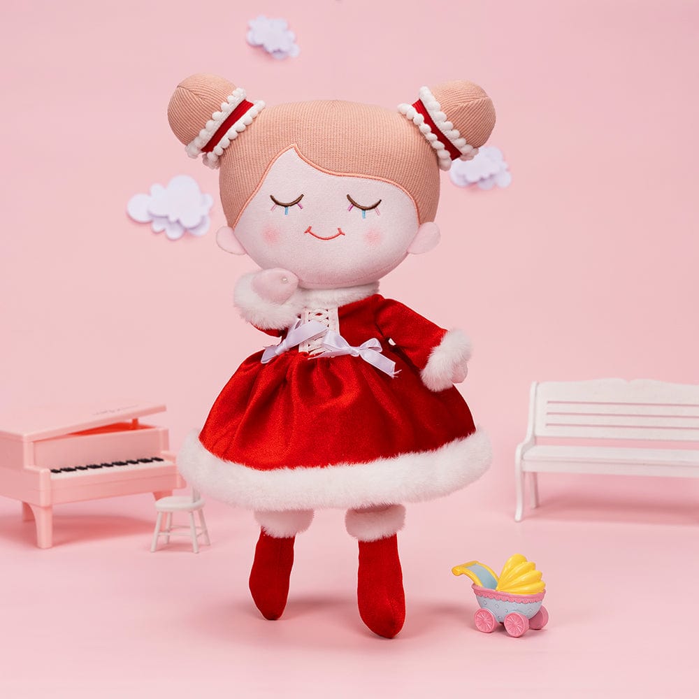 OUOZZZ Personalized Red Plush Rag Baby Doll