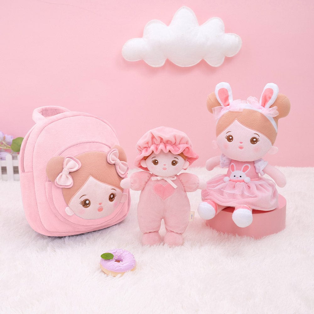 OUOZZZ Personalized Mini Plush Rag Baby Doll Gift Set