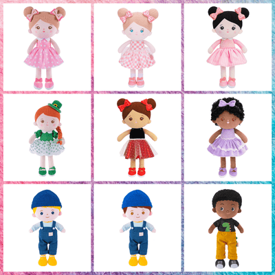 OUOZZZ Personalized Plush Rag Baby Doll - Different Skin Tones
