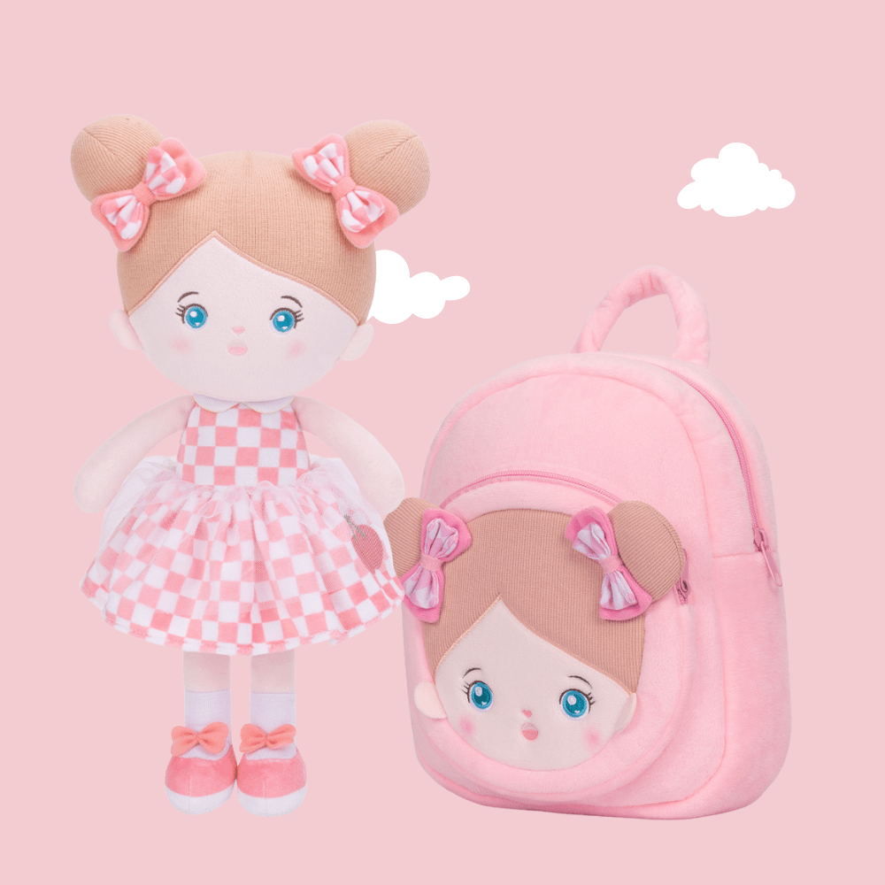 OUOZZZ OUOZZZ Personalized Doll + Backpack Bundle Blue Eyes Doll / With Backpack