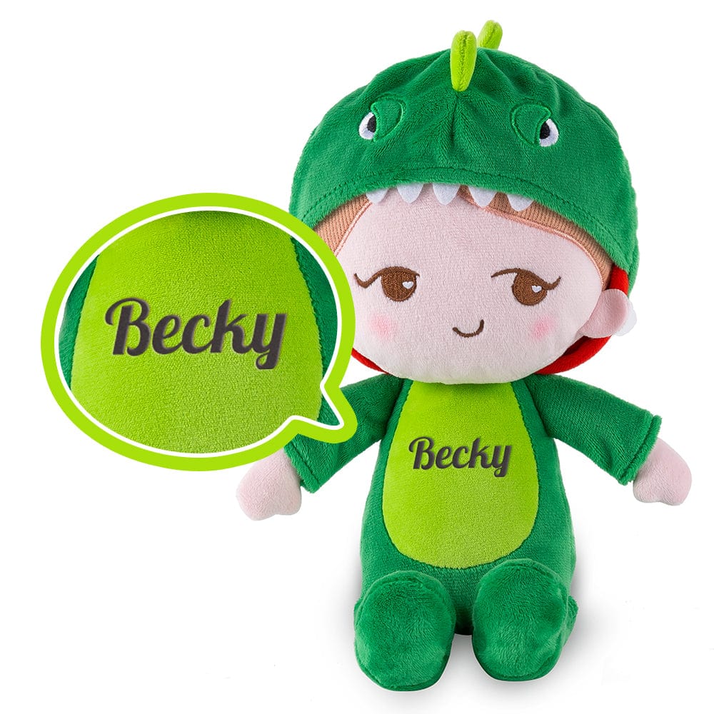 OUOZZZ Personalized Plush Baby Backpack And Optional Doll Dinosaur Boy / Only Doll