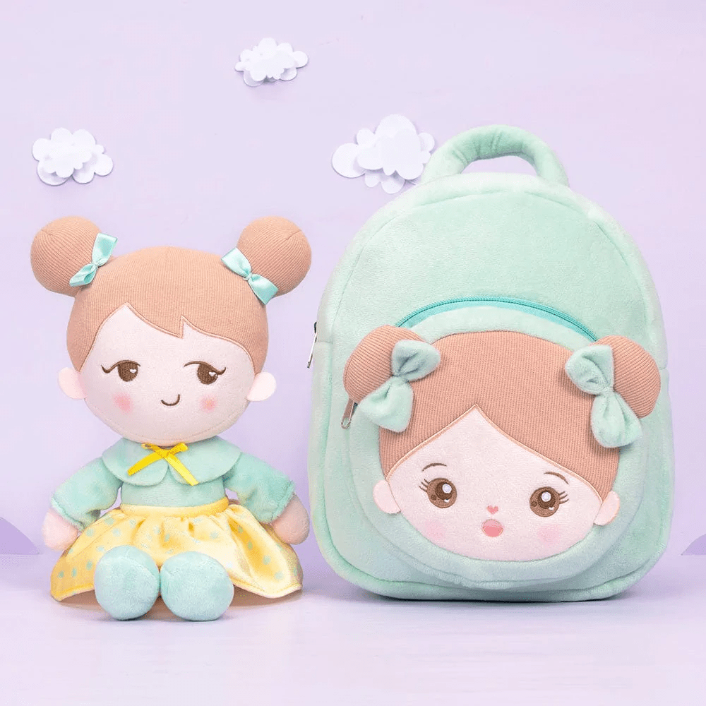OUOZZZ OUOZZZ Personalized Doll + Backpack Bundle Light Green Becky / With Backpack