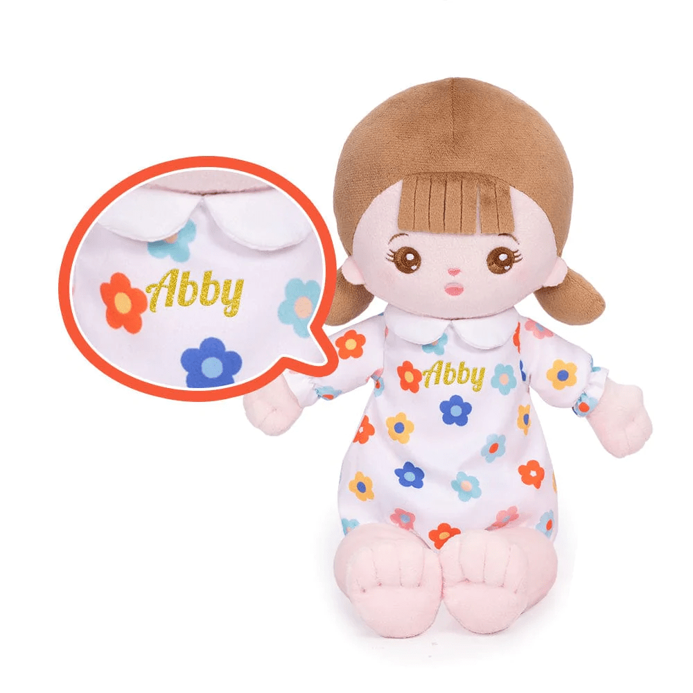 Personalizedoll Personalized Plush Lite Baby Girl Doll (Interchangeable Clothes)