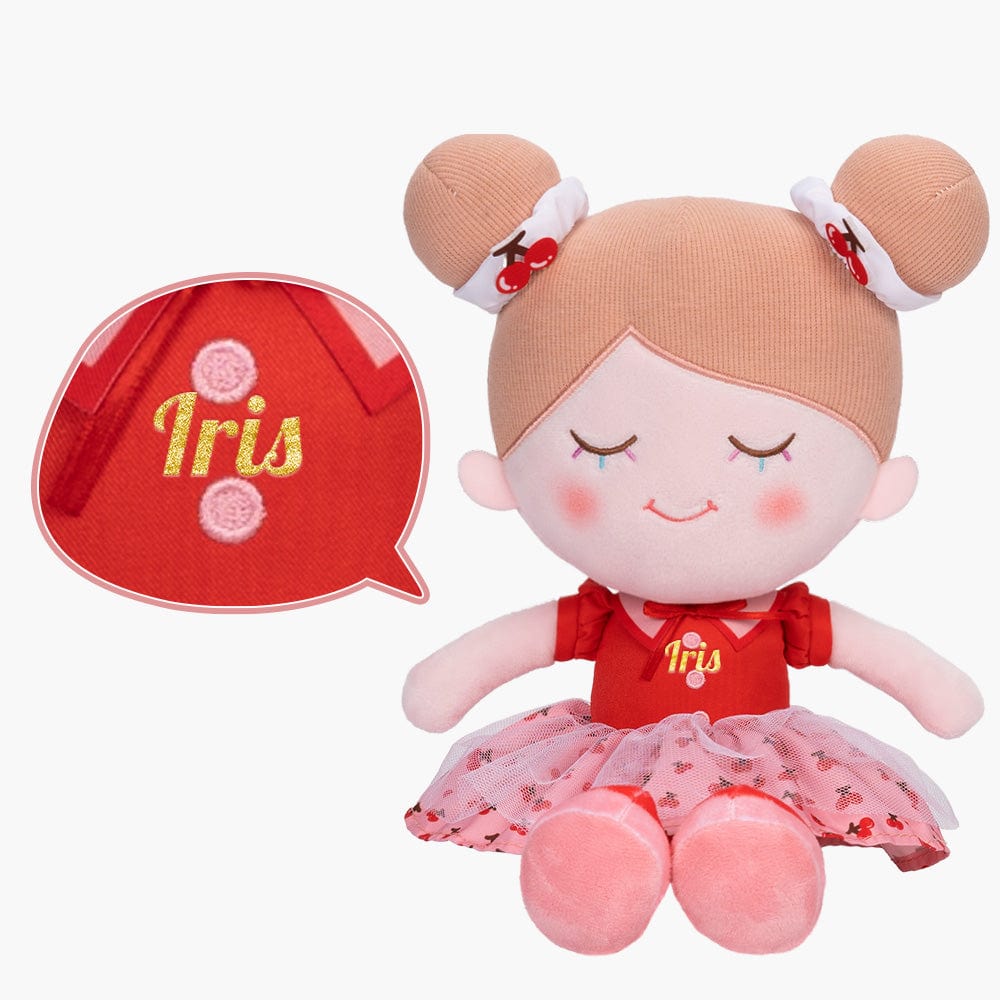 OUOZZZ Personalized Sweet Plush Doll For Kids Iris Red