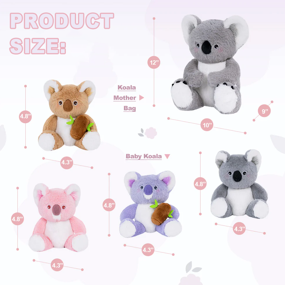 Plush Stuffed Animal Family Toy Set -  11 Themes