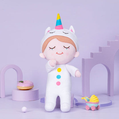 OUOZZZ Personalized White Unicorn Pajamas Boy Doll