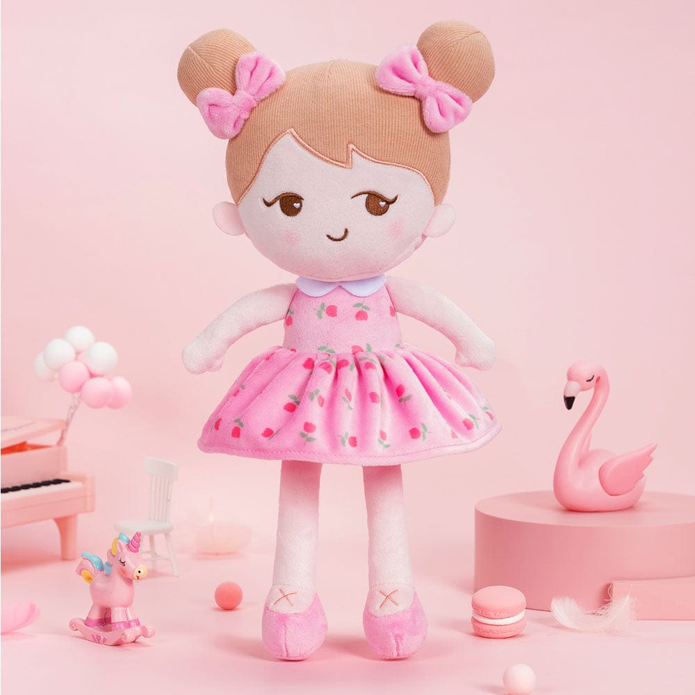 OUOZZZ Personalized Playful Pink Girl Doll