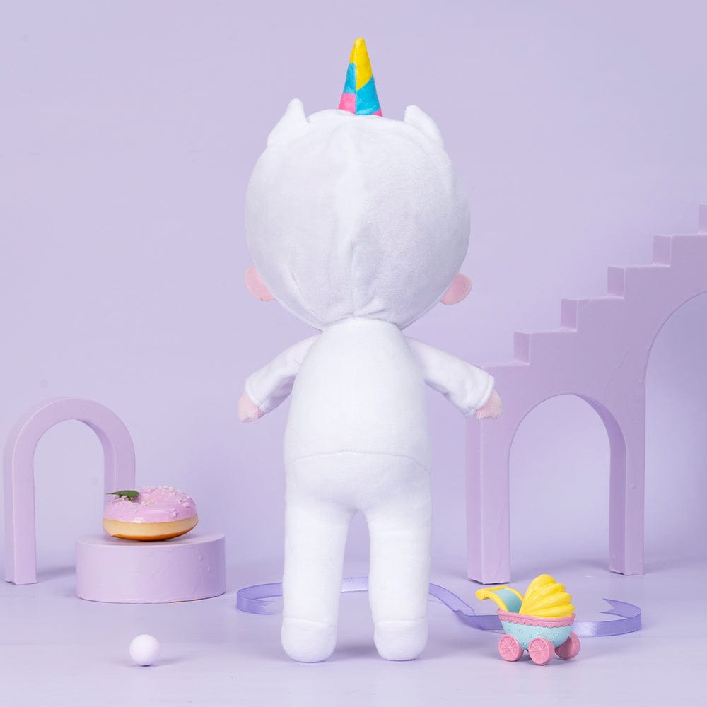 OUOZZZ Personalized White Unicorn Pajamas Boy Doll