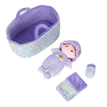 Load image into Gallery viewer, Personalizedoll Personalized Purple Mini Plush Baby Girl Doll &amp; Gift Set
