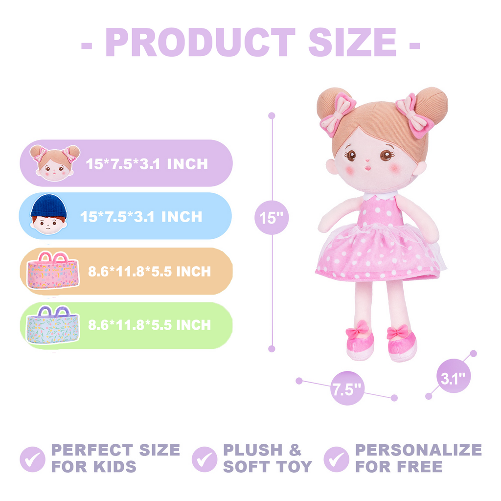 Personalized (15 Inch) Boy & Girl Plush Doll