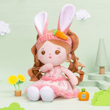 Load image into Gallery viewer, OUOZZZ Personalized Big Ears Bunny Plush Baby Girl Doll