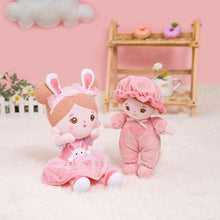 Load image into Gallery viewer, OUOZZZ Personalized Mini Plush Rag Baby Doll Pink Mini &amp; A-Bunny