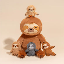 Load image into Gallery viewer, Sloth Family with 4 Babies Plush Playset Animals Stuffed Gift Set