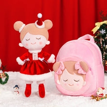 Load image into Gallery viewer, Personalized Iris Christmas Girl Doll and Backpack