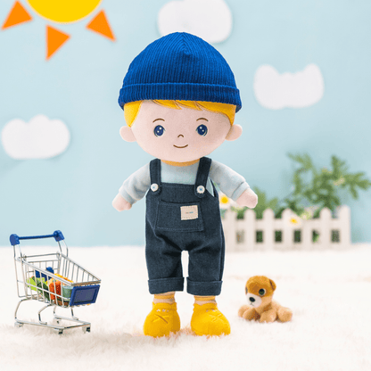 OUOZZZ Personalized Blonde & Blue Eyes Boy Doll