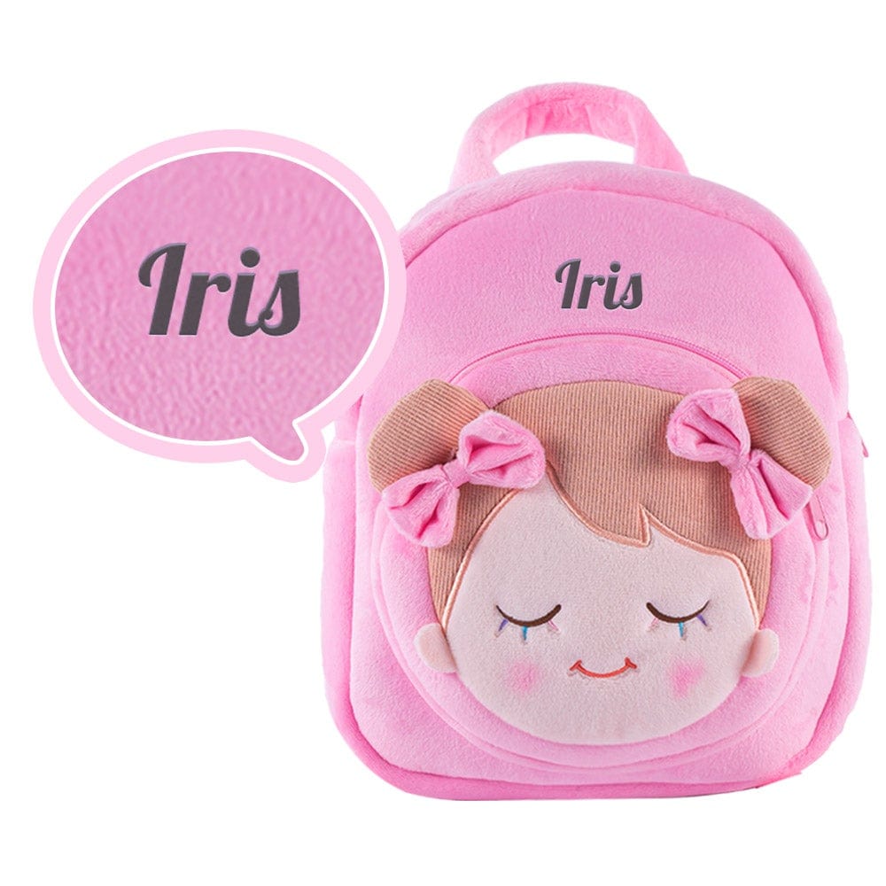 OUOZZZ Personalized Backpack and Optional Cute Plush Doll Pink / Only Bag