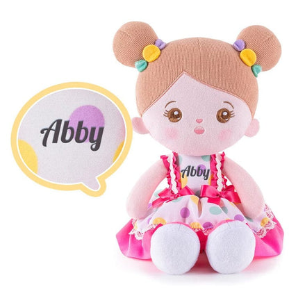 OUOZZZ Personalized Plush Doll - 20 Styles A- Pink Polka Dot