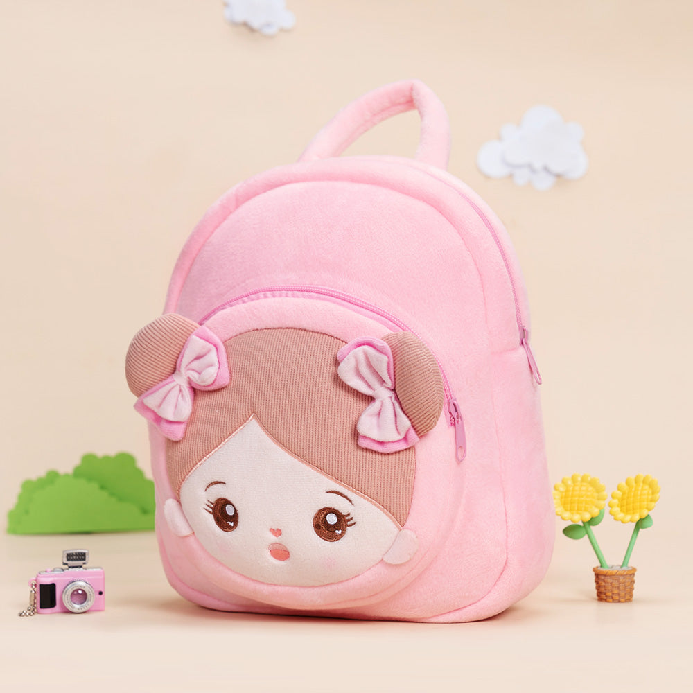 Personalized Sweet Girl Pink Plush Backpack