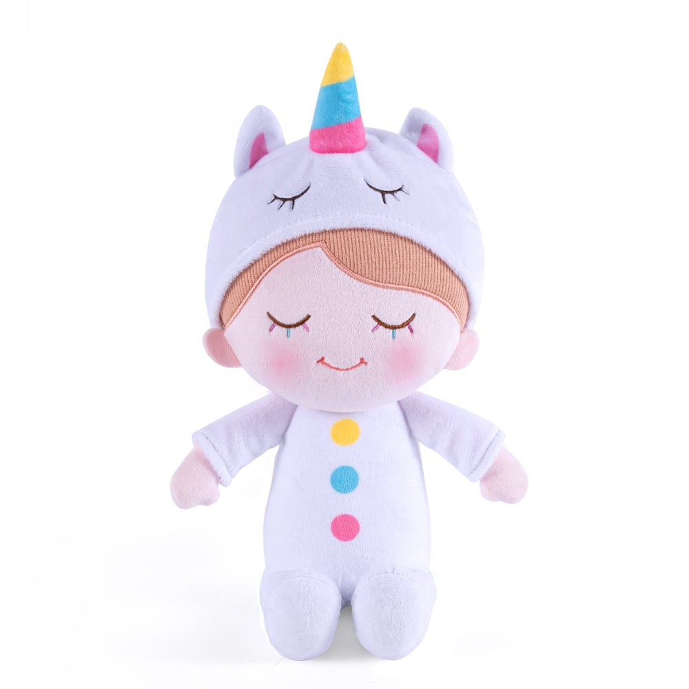 OUOZZZ Personalized White Unicorn Pajamas Baby Pajamas Plush Boy Doll