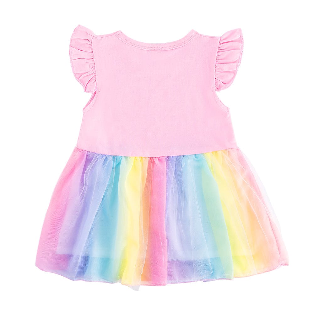 OUOZZZ Personalized Doll and Rainbow Dress Combo