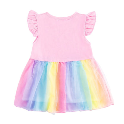 OUOZZZ Personalized Doll and Rainbow Dress Combo