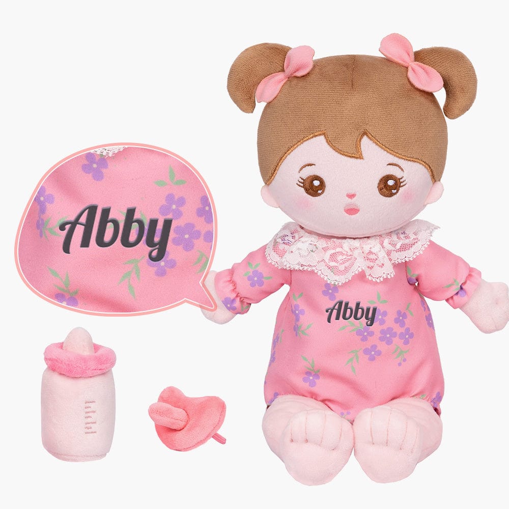 OUOZZZ Personalized Sweet Girl Plush Doll For Kids Lite Baby Doll 03
