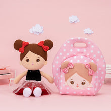Load image into Gallery viewer, OUOZZZ Personalized Pink Large Lunch Bag + Plush Doll Lunch Bag