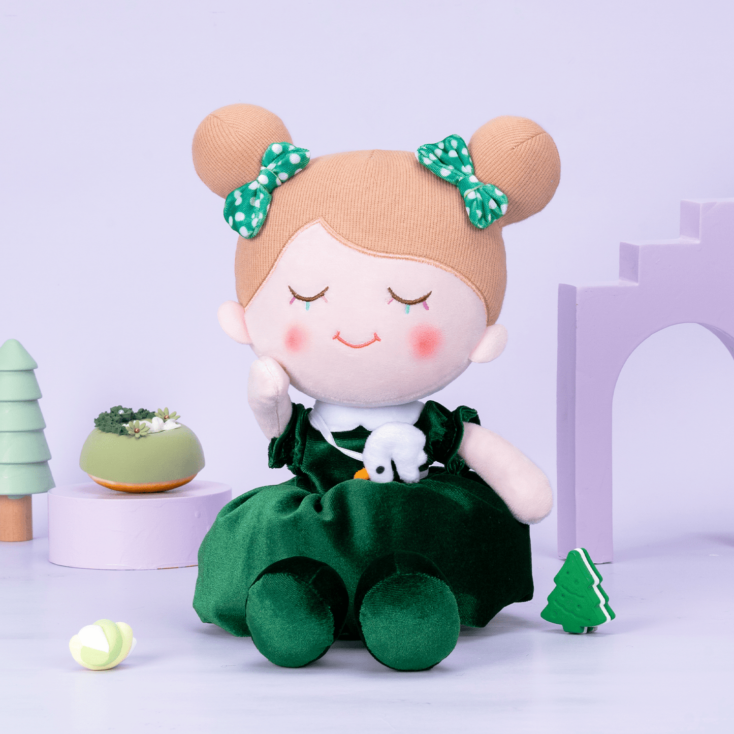 OUOZZZ Personalized Dark Green Doll