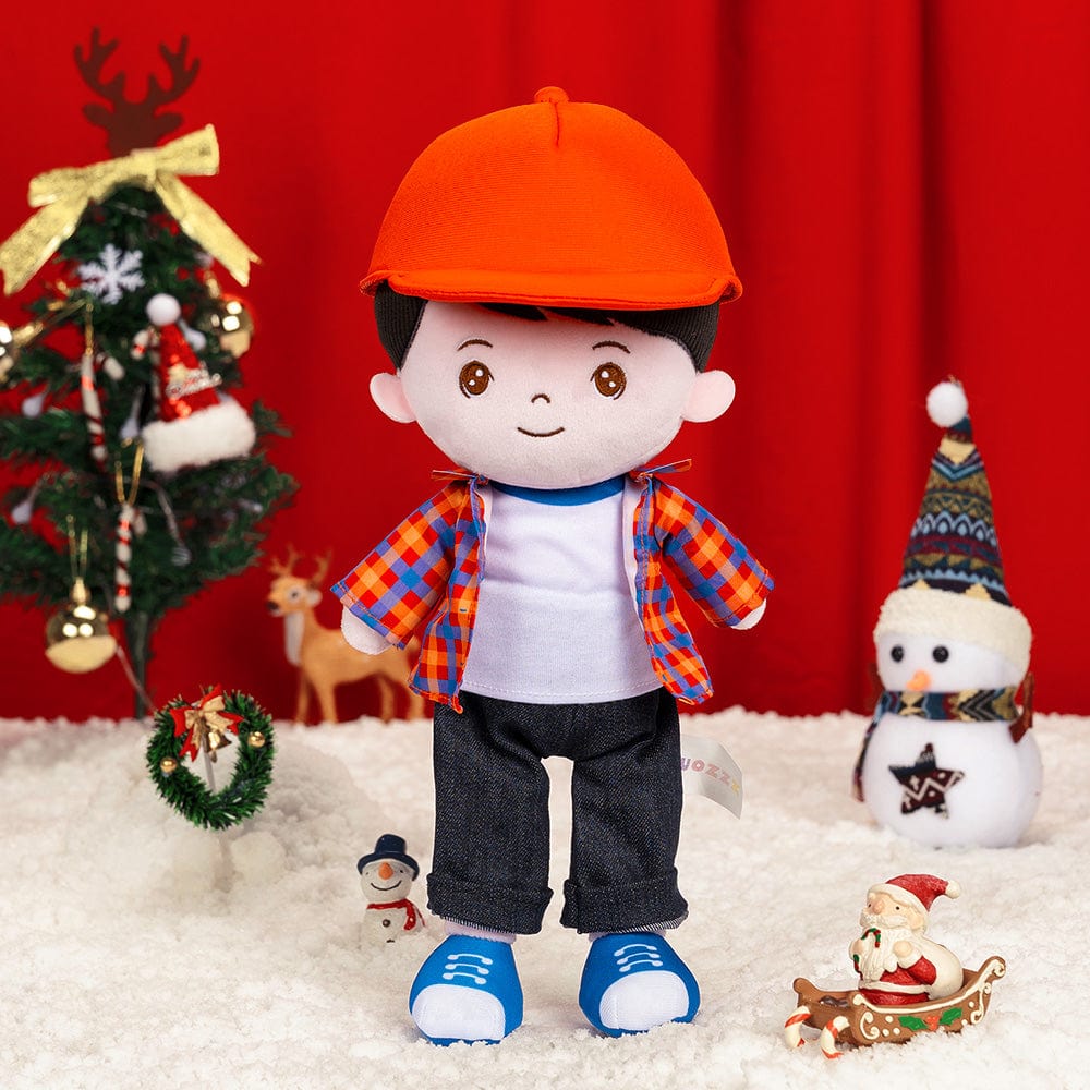 OUOZZZ Christmas Sale - Personalized Baby Doll + Backpack Combo Gift Set Black Hair Boy Doll / Only Doll