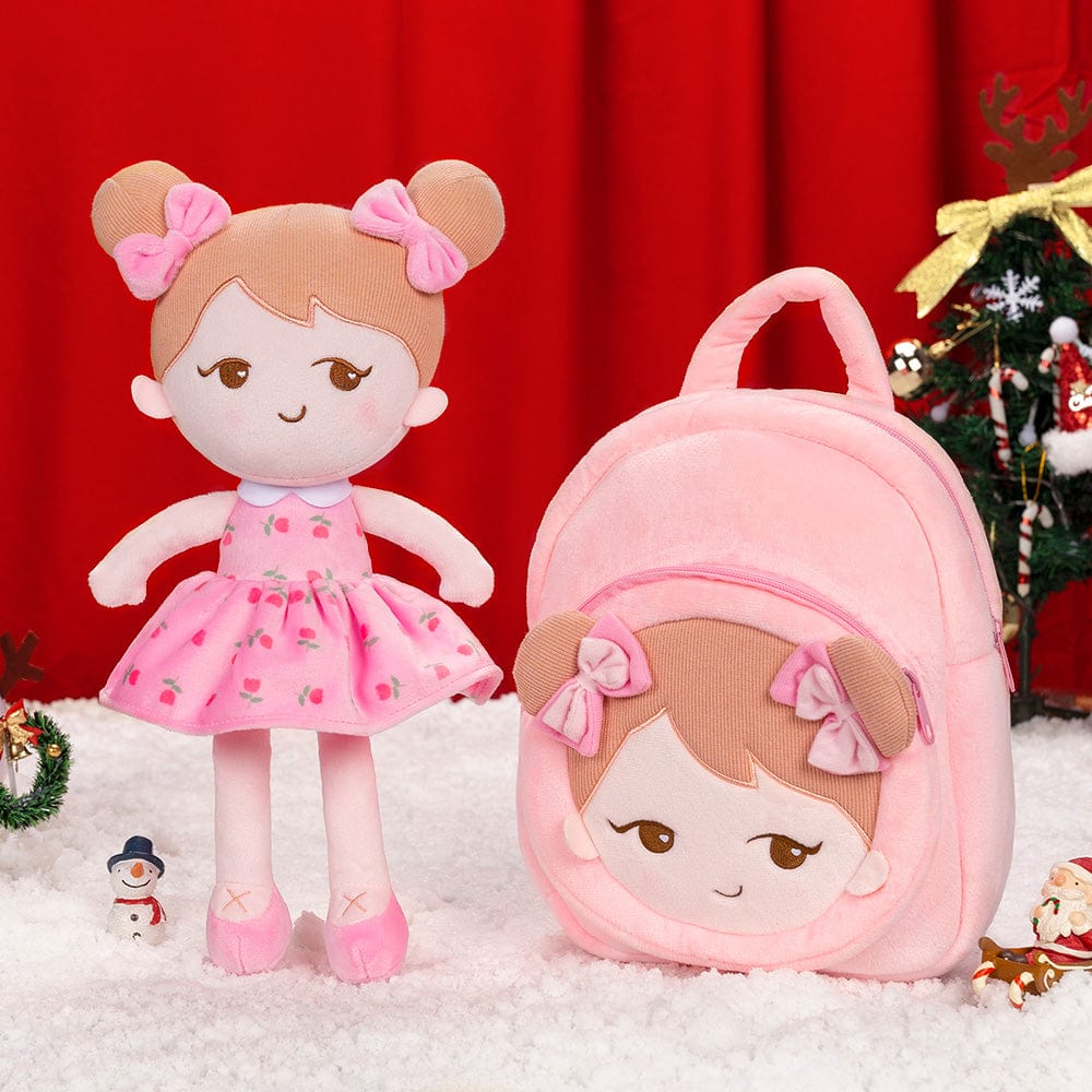 OUOZZZ Christmas Sale - Personalized Baby Doll + Backpack Combo Gift Set Pink Becky Doll / Doll + Backpack