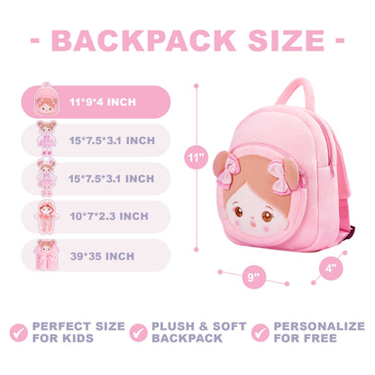 Personalized Sweet Pink Doll and Pink Backpack
