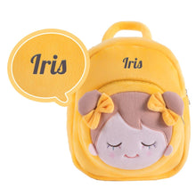 Load image into Gallery viewer, OUOZZZ Personalized Yellow Doll and Backpack Gift Set Yellow Iris + Backpack