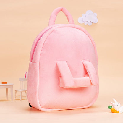 OUOZZZ Pink Backpack with Doll Carrier