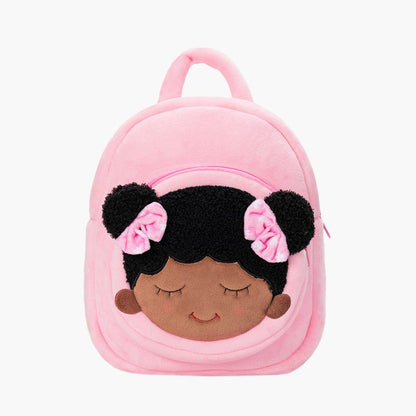 OUOZZZ Personalized Deep Skin Tone Pink Dora Backpack Pink