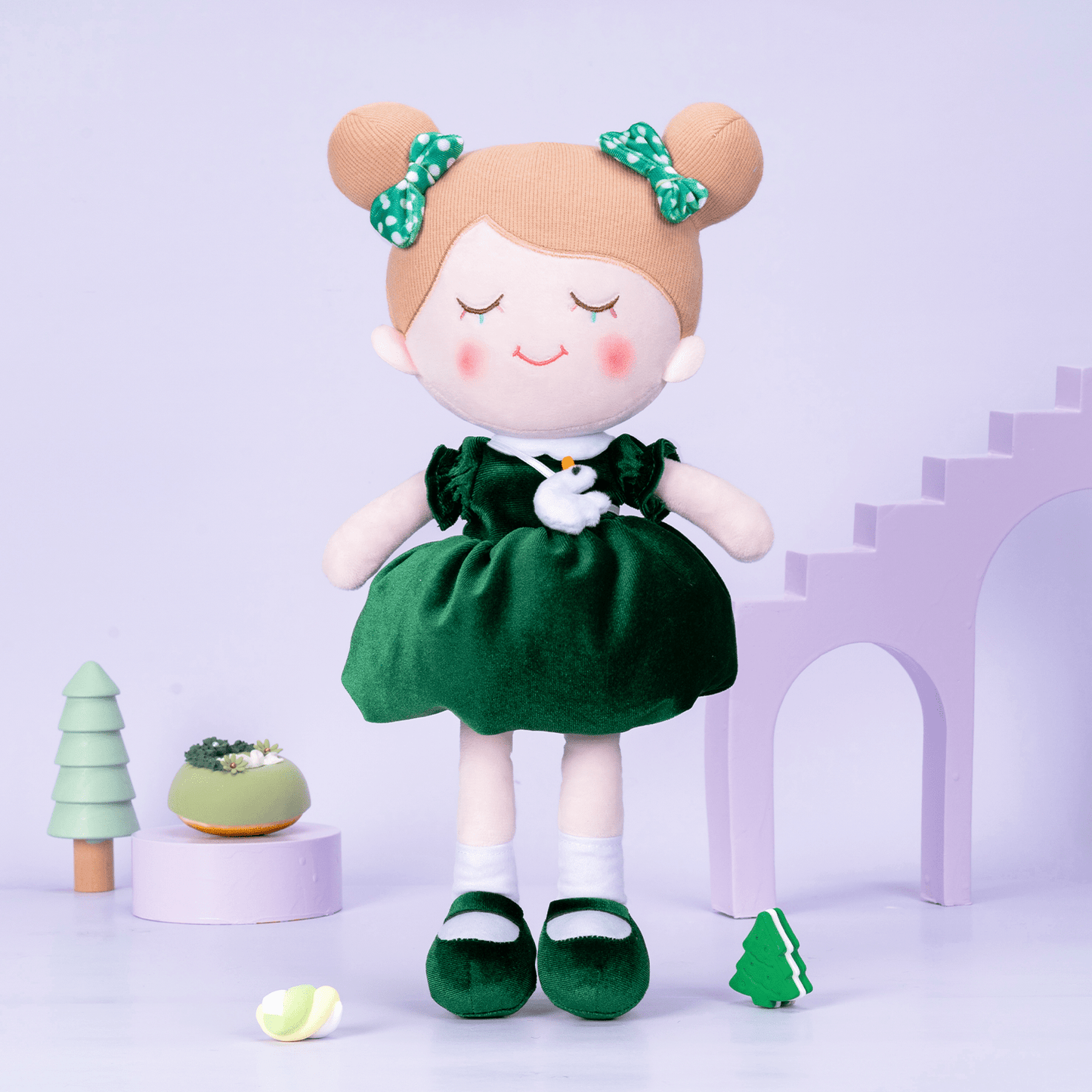 OUOZZZ Personalized Dark Green Doll